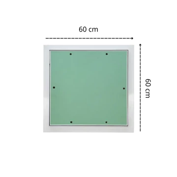 Revíziós ajtó 60x60cm Impregnált gipszkarton betéttel, billenő, filc tömítéssel (csak álmennyezetbe)