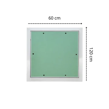 Revíziós ajtó 60x120cm Impregnált gipszkarton betéttel, billenő, filc tömítéssel (csak álmennyezetbe)