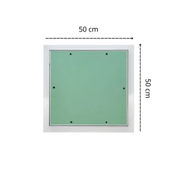 Revíziós ajtó (Pro) 50x50cm Impregnált gipszkarton betét, filc tömítés (mennyezet,fal + burkolható)