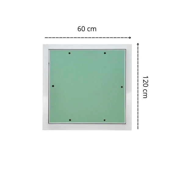 Revíziós ajtó 60x120cm Impregnált gipszkarton betéttel, billenő, filc tömítéssel (csak álmennyezetbe)