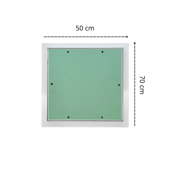 Revíziós ajtó (Pro) 50x70cm Impregnált gipszkarton betét, filc tömítés (mennyezet,fal + burkolható)